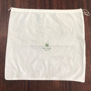 Kate Spade Drawstring dust cloth purse bag white